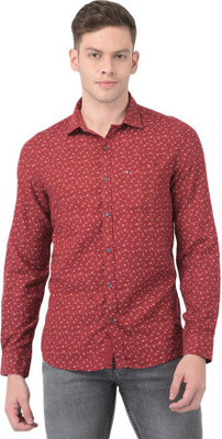 TURTLE Men Printed Casual Red Shirt