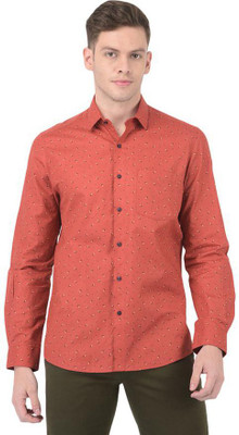 TURTLE Men Printed Casual Red Shirt