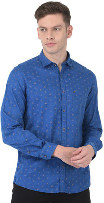TURTLE Men Printed Casual Blue Shirt