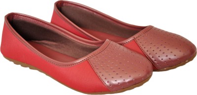 saanvishubh Saanvishubh Latest Synthetic Casual Bellie for Girls - Cherry Bellies For Women(Maroon , 10)