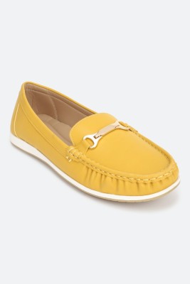 Allen Solly Loafers For Women(Yellow , 4)