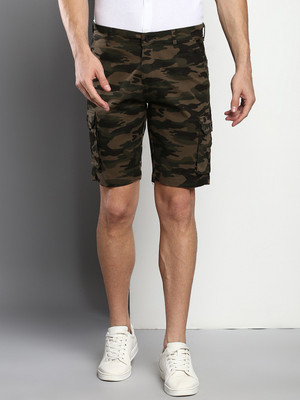Dennis Lingo Printed Men Dark Green Cargo Shorts