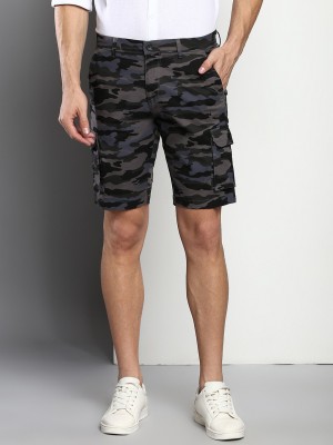 Dennis Lingo Printed Men Grey Cargo Shorts