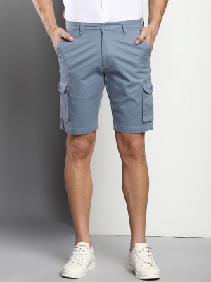 Dennis Lingo Solid Men Blue Cargo Shorts