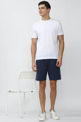 PETER ENGLAND Solid Men Dark Blue Regular Shorts