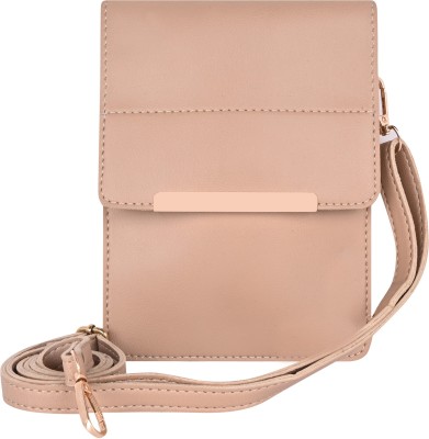 saiky Pink Sling Bag Sling Bag for Women with Zip, Stylish leatherate sling bag