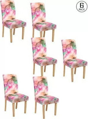 Flipkart SmartBuy Polyester Damask 1 Seater Chair Cover(Pink Pack of 6)