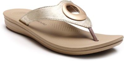 Da Naturo Italy Women Slippers(Gold , 5)