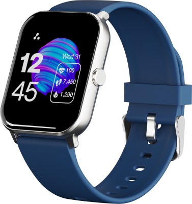 Ambrane Wise-Eon 1.69Lucid Display bluetooth calling function & 7 days battery life Smartwatch(Blue Strap, Regular)