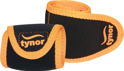 TYNOR Wrist Support With Thumb Loop (Neo), Black & Orange, Universal, Pack of 2 Wrist Support