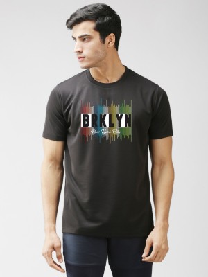 EPPE Typography Men Round Neck Black T-Shirt