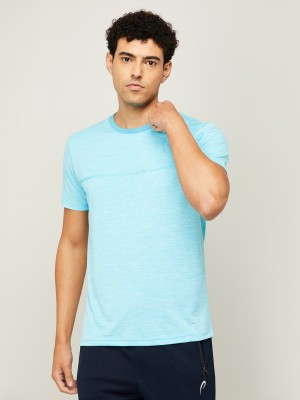 Fame Forever by Lifestyle Solid Men Round Neck Blue T-Shirt