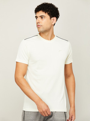 Fame Forever by Lifestyle Solid Men Round Neck White T-Shirt
