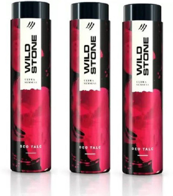 Wild Stone ULTRA SENSUAL TALC 100GM ( Pack of 3 )(3 x 100 g)