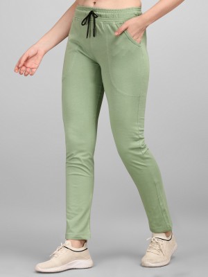 ZESTYJOY Solid Women Light Green Track Pants