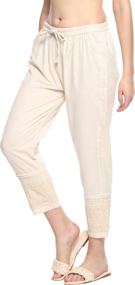 Sahila The Label Regular Fit Women White Trousers