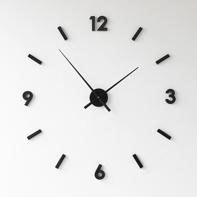 FASTQT Analog 60 cm X 60 cm Wall Clock(Black, Without Glass, DIY Clocks)