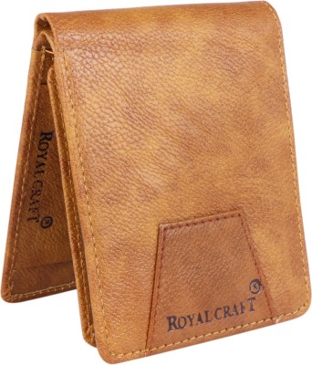 Royal Craft Men Casual, Evening/Party, Trendy Tan Artificial Leather Wallet(5 Card Slots)