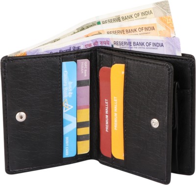 Royal Craft Men Casual, Evening/Party, Formal, Trendy Black Artificial Leather Wallet(5 Card Slots)