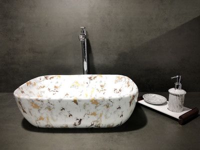 70% OFF on DELTA SANITARYWARE Designer Wash Basin RJ-1001 GLOSSY Table Top Basin(White)