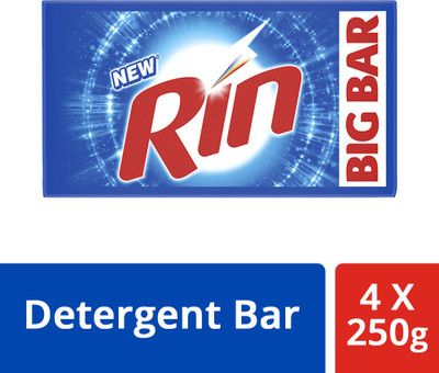 Rin Detergent Bar(1000 g, Pack of 4)