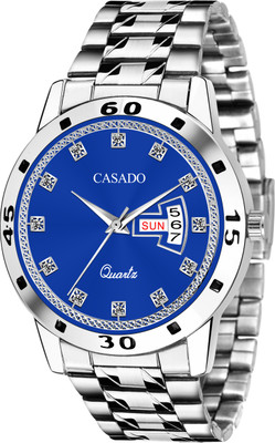 Casado Diamond Studded Dial | 3D Cut Glass | Trending Day and Date | 1 Year Warranty Diamond Studded Dial | 3D Cut Glass | Trending Day and Date | 1 Year Warranty Analog Watch  - For Men