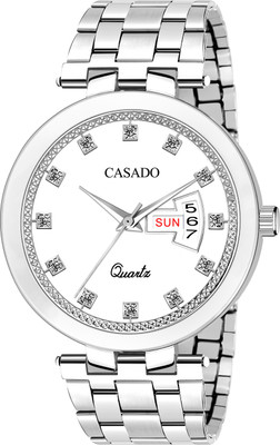 Casado Diamond Studded Dial | 3D Cut Glass | Trending Day and Date | 1 Year Warranty Diamond Studded Dial | 3D Cut Glass | Trending Day and Date | 1 Year Warranty Analog Watch  - For Men