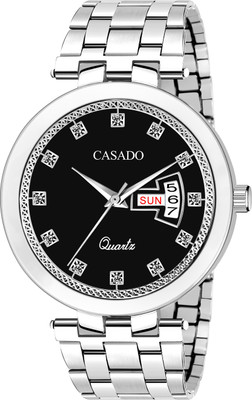 Casado Diamond Studded Dial | 3D Cut Glass | Trending Day and Date | 1 Year Warranty Diamond Studded Dial | 3D Cut Glass | Trending Day and Date | 1 Year Warranty Analog Watch  - For Men