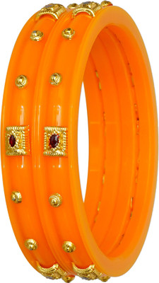 Barffy collections Plastic Gold-plated Bangle Set(Pack of 2)
