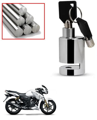 SRPHERE Bike Safety Anti-Theft Safety Waterproof For TVS Apache RTR 180 Disc Lock(Silver)
