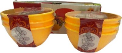 RK CREATIONS Plastic Soup Bowl Plastic Serving Bowl Plastic Mixing Bowl (Pack of 6)(Pack of 6, Yellow)