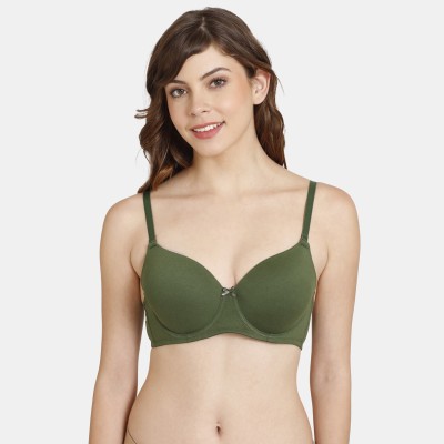 Rosaline By Zivame Women Balconette Lightly Padded Bra(Green)