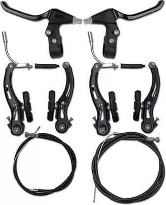 ghg Newton MTB Cycle Power Brake set + wire set + lever set Brake Shoe(Black)