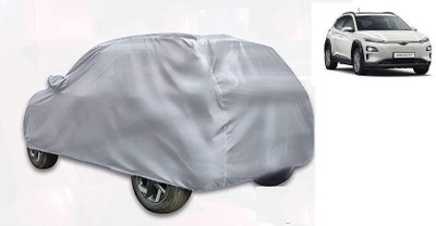 Anlopeproducts Car Cover For Hyundai Kona Electric Premium Dual Tone Electric (With Mirror Pockets)(Silver)