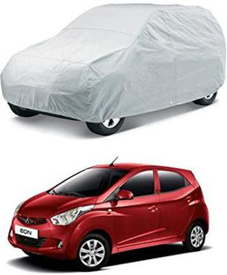 Anlopeproducts Car Cover For Hyundai EON 1.0 Kappa Magna Plus Optional (With Mirror Pockets)(Silver)