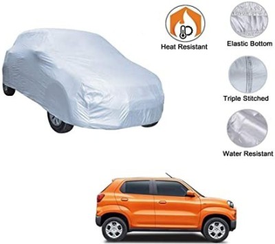 Anlopeproducts Car Cover For Maruti Suzuki S-Presso VXI Plus AT Petrol (With Mirror Pockets)(Silver)