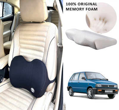 Oshotto Black Memory Foam Car Pillow Cushion for Maruti Suzuki(Rectangular, Pack of 1)