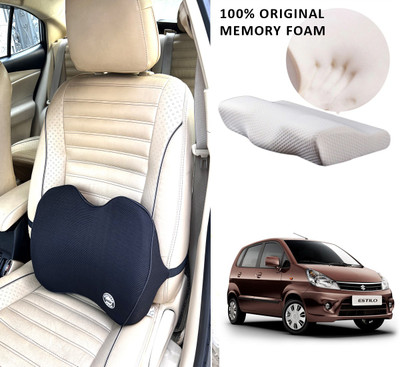 Oshotto Black Memory Foam Car Pillow Cushion for Maruti Suzuki(Square, Pack of 1)
