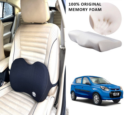 Oshotto Black Memory Foam Car Pillow Cushion for Maruti Suzuki(Square)