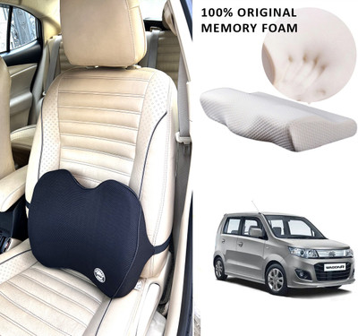 Oshotto Black Memory Foam Car Pillow Cushion for Maruti Suzuki(Square, Pack of 1)
