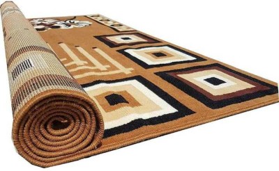 Samjeeda Handloom carpets Gold Acrylic Carpet(5 ft,  X 7 ft, Rectangle)