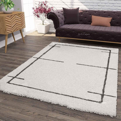 RM Handloom Light Blue Polyester Carpet(7 ft,  X 5 ft, Rectangle)