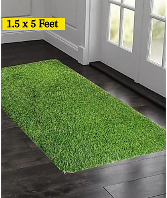 CHETANYA LOOMTEX Green Polypropylene Carpet(1 ft,  X 5 ft, Rectangle)