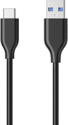 PARANDIV USB Type C Cable 1 m Fast Charging & Data Sync 2.4A High Quality Type-C USB Charging & Data Cable(Compatible with Type-C Usb Devices, Black, One Cable)
