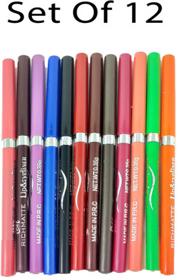 NADJA Smudge Proof and Waterproof Eye Liner and Lip Liner 12 g(MULTICOLORED)