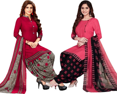 RENSILAFAB Crepe Printed Kurta & Patiyala Material