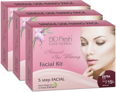 Biofresh Pure Herbal Skin Whitening Facial Kit(3 x 46 g)