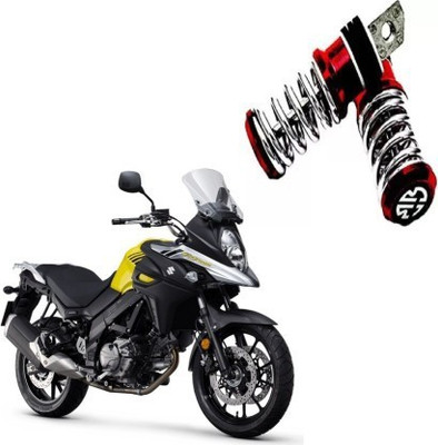 Giinix Metal Spring-Coil Style Pedals Foot Rest For Suzuki V-Strom 650 XT Foot Rest(Red)