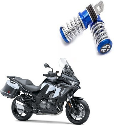 Giinix Spring Style Blue Metal Motorcycle Foot Rest For Kawasaki Versys 1000 Foot Rest(Blue, Silver)