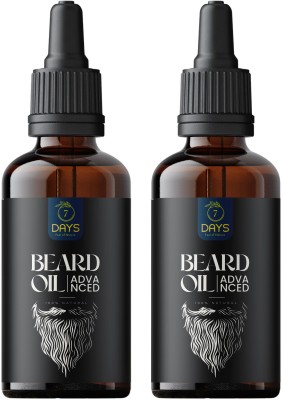 7 Days Beard Oil For Beard Hair Growth and Moustache for Men with 21 Hair Oil(60 ml)